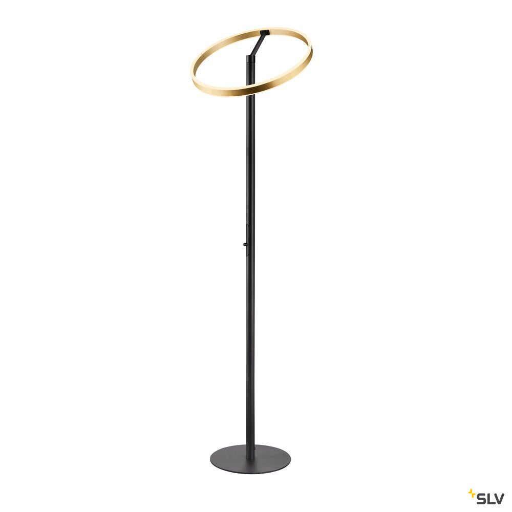 SLV ONE STRAIGHT FL, Free-standing lamp black/brass 20 W 1200/1200 lm 2700/3000 K CRI 90 140° 1006353