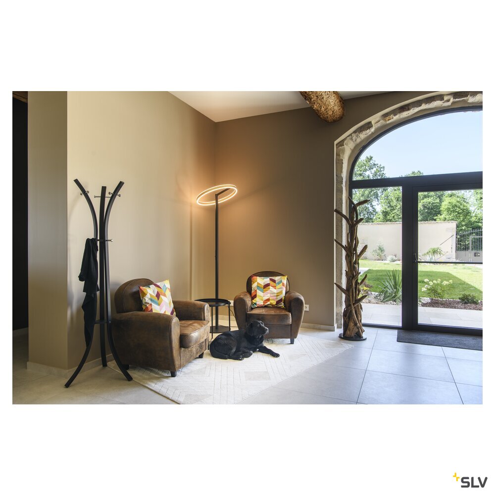 SLV ONE STRAIGHT FL, Free-standing lamp black/brass 20 W 1200/1200 lm 2700/3000 K CRI 90 140° 1006353