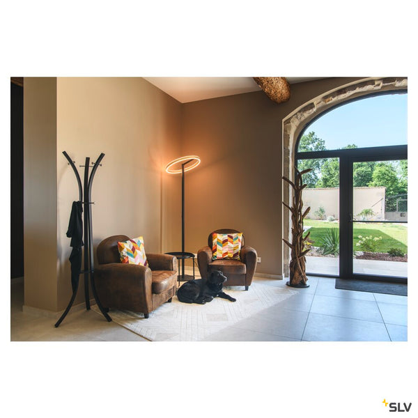 SLV ONE STRAIGHT FL, Free-standing lamp black/brass 20 W 1200/1200 lm 2700/3000 K CRI 90 140° 1006353