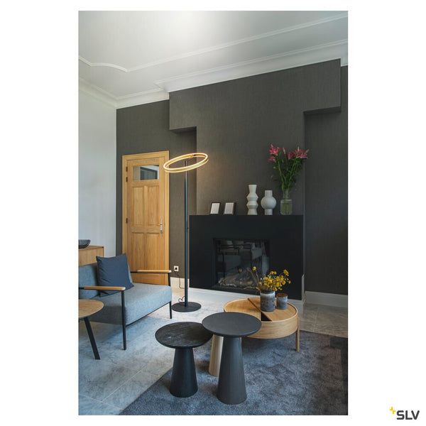 SLV ONE STRAIGHT FL, Free-standing lamp black/brass 20 W 1200/1200 lm 2700/3000 K CRI 90 140° 1006353
