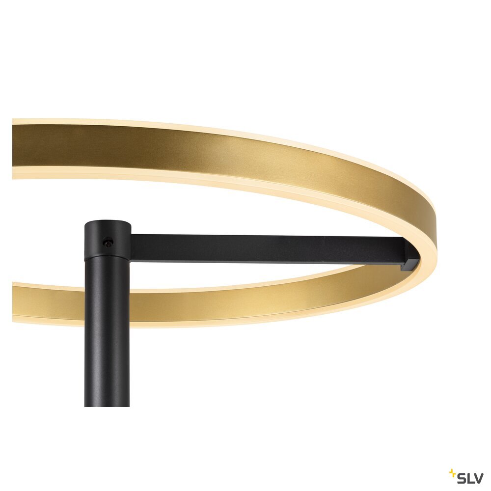 SLV ONE STRAIGHT FL, Free-standing lamp black/brass 20 W 1200/1200 lm 2700/3000 K CRI 90 140° 1006353