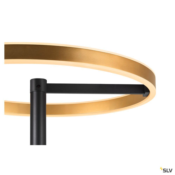 SLV ONE STRAIGHT FL, Free-standing lamp black/brass 20 W 1200/1200 lm 2700/3000 K CRI 90 140° 1006353