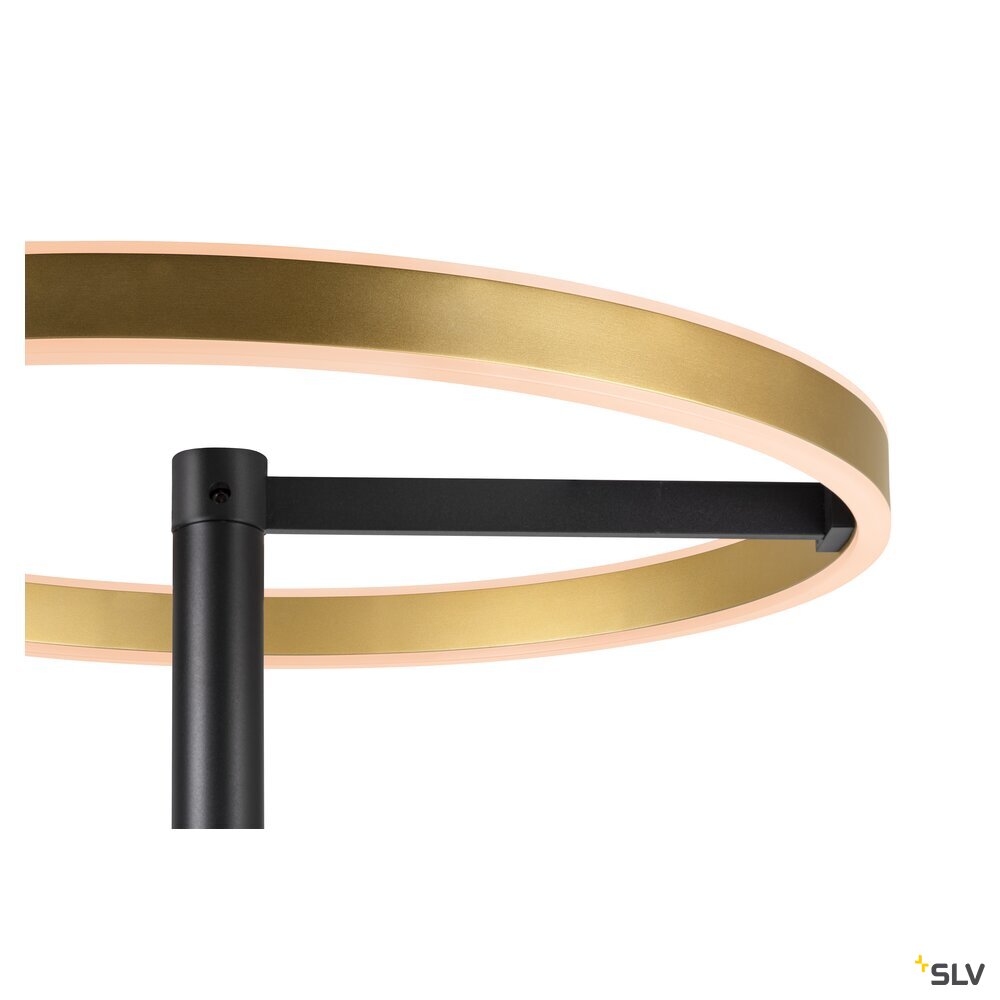 SLV ONE STRAIGHT FL, Free-standing lamp black/brass 20 W 1200/1200 lm 2700/3000 K CRI 90 140° 1006353