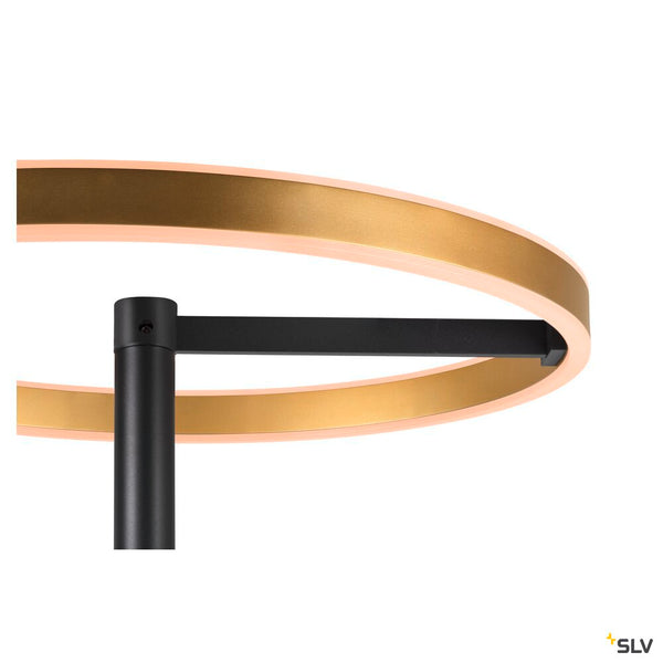 SLV ONE STRAIGHT FL, Free-standing lamp black/brass 20 W 1200/1200 lm 2700/3000 K CRI 90 140° 1006353