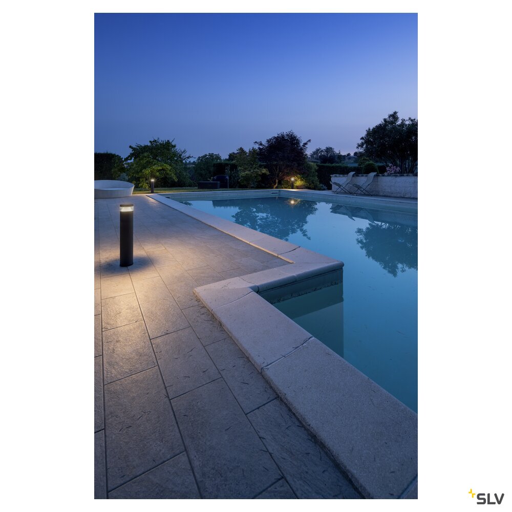 SLV M-POL S Polehead 360°, low-glare, lamp head, anthracite, 10W, 750lm, 2700K, CRI80 1007232