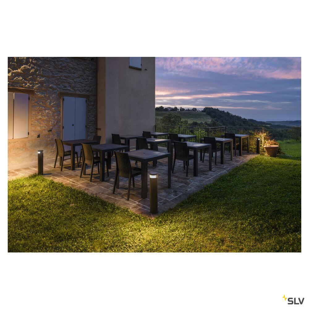 SLV M-POL S Polehead 180°, low-glare, lamp head, anthracite, 10W, 750lm, 2700K, CRI80, DALI 1007235