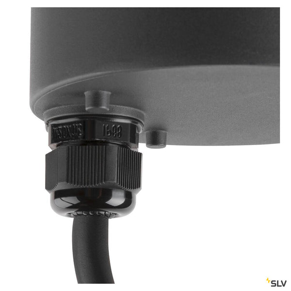 SLV M-POL S Polehead, Louver lamp head, anthracite, 11W, 145/155lm, 2700/3000K, CRI90 1006385