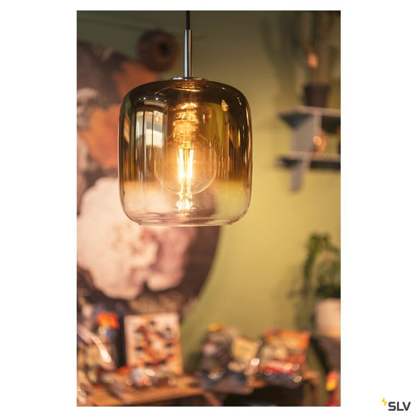 SLV PANTILO 20 PD, E27 pendant light, gold/chrome 1006395