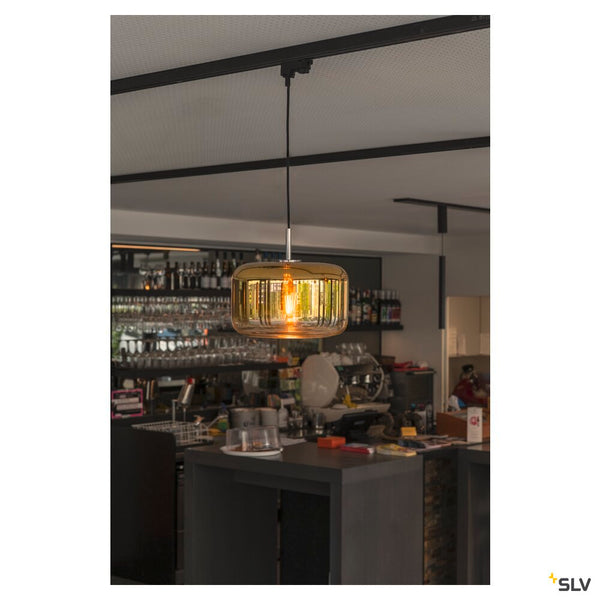 SLV PANTILO 28 PD, E27 pendant light, gold/chrome 1006397