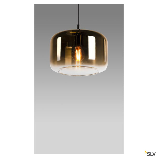 SLV PANTILO 28 PD, E27 pendant light, gold/chrome 1006397