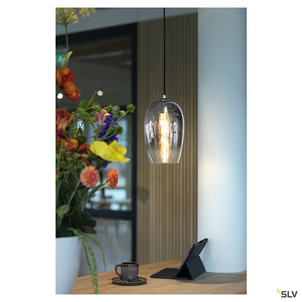 SLV PANTILO OVAL PD, E27 pendant light, chrome 1006398
