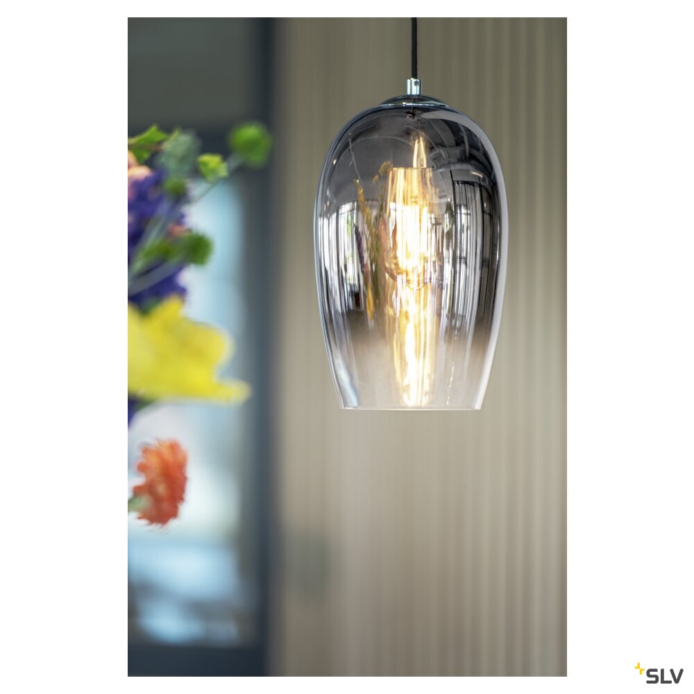 SLV PANTILO OVAL PD, E27 pendant light, chrome 1006398