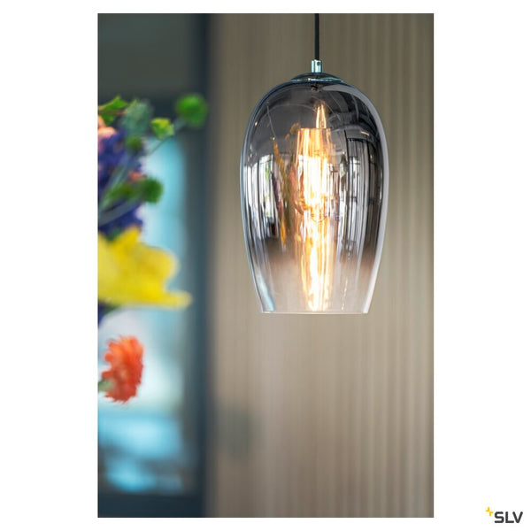 SLV PANTILO OVAL PD, E27 pendant light, chrome 1006398