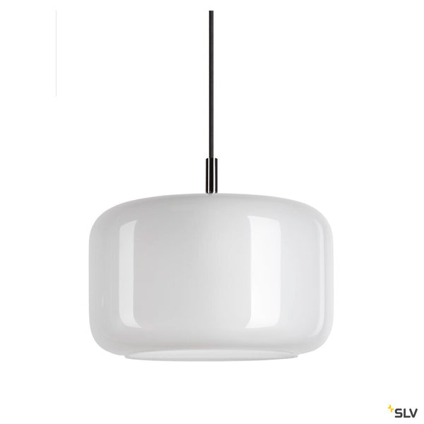 SLV PANTILO 28 PD, E27 pendant light, white/chrome 1006399