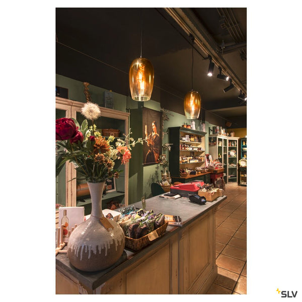 SLV PANTILO OVAL PD, E27 pendant light, copper, 15W 1006400