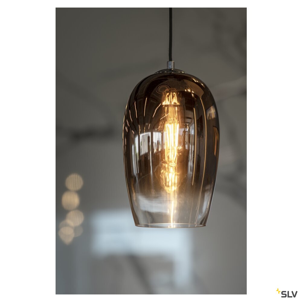 SLV PANTILO OVAL PD, E27 pendant light, copper, 15W 1006400