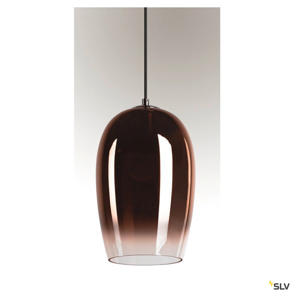 SLV PANTILO OVAL PD, E27 pendant light, copper, 15W 1006400