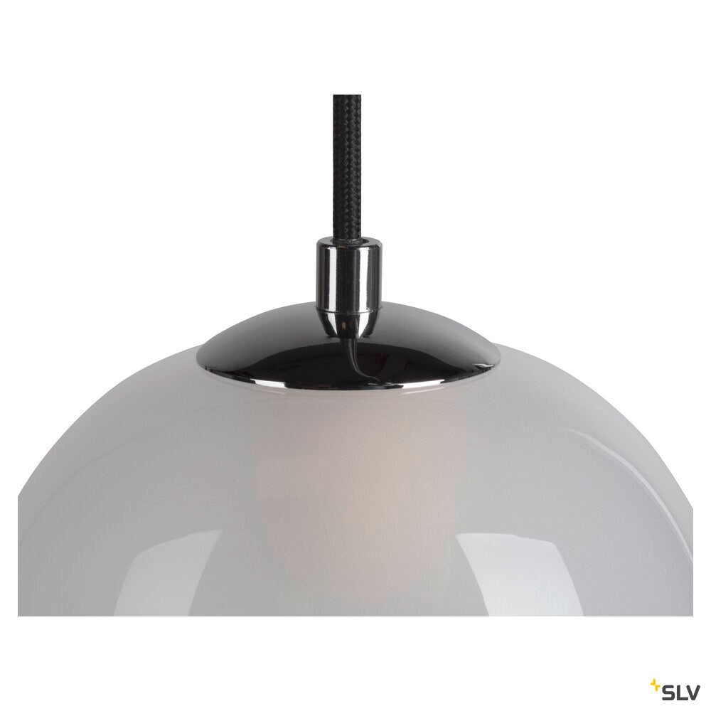 SLV PANTILO OVAL PD, E27 pendant light, white/chrome 1006402