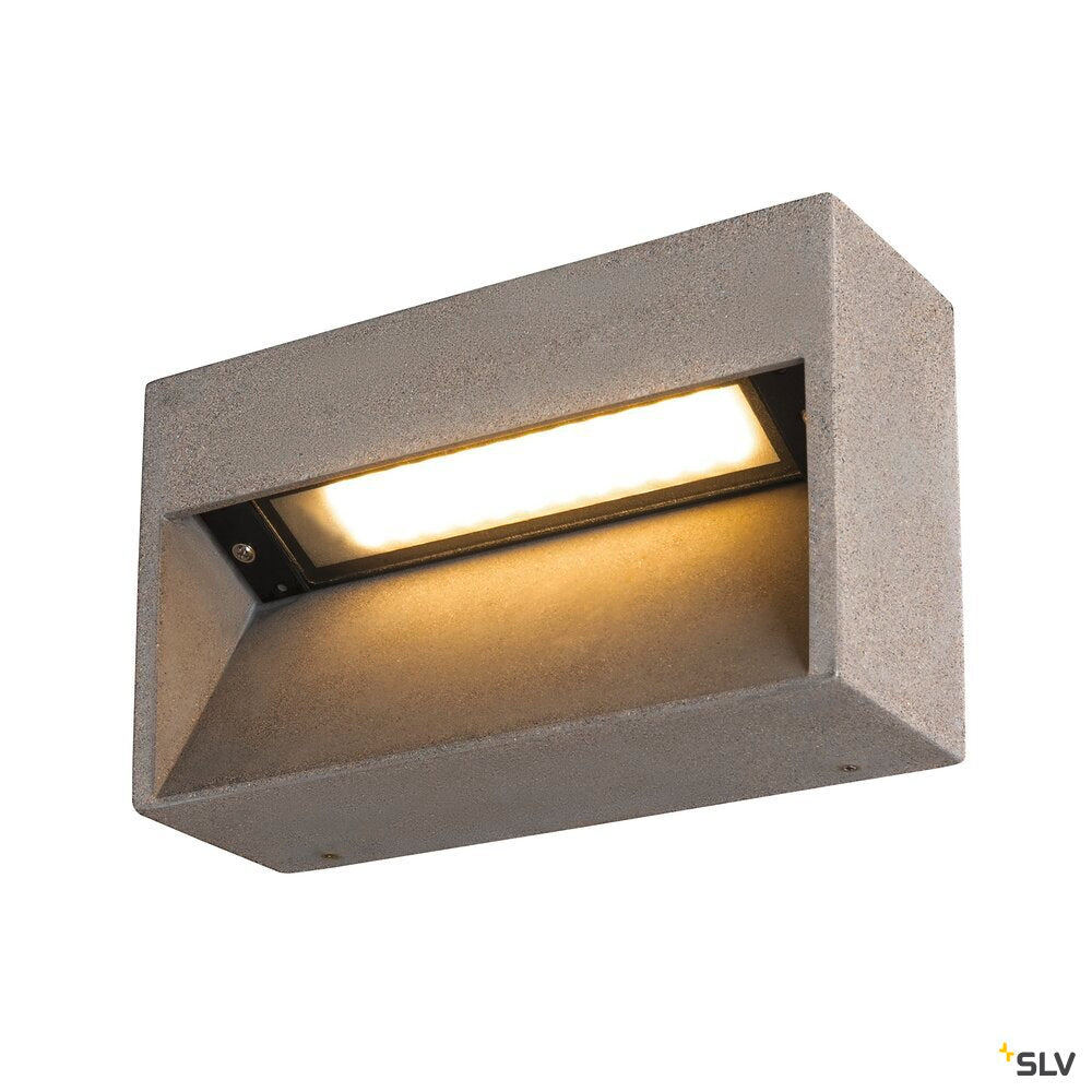 SLV CONCRETO L, WL wall-mounted light grey, 12W, 570lm, 3000K 1006405