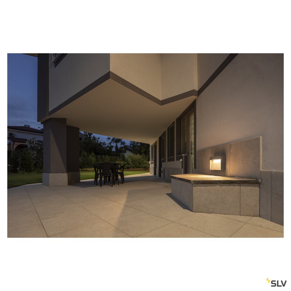 SLV CONCRETO L, WL wall-mounted light grey, 12W, 570lm, 3000K 1006405