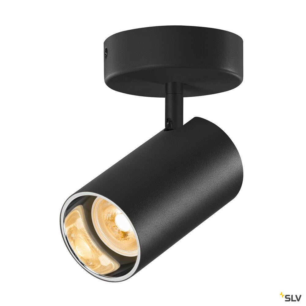 SLV ASTO TUBE, spot, cylindrical, max. 1x10W, black 1006423