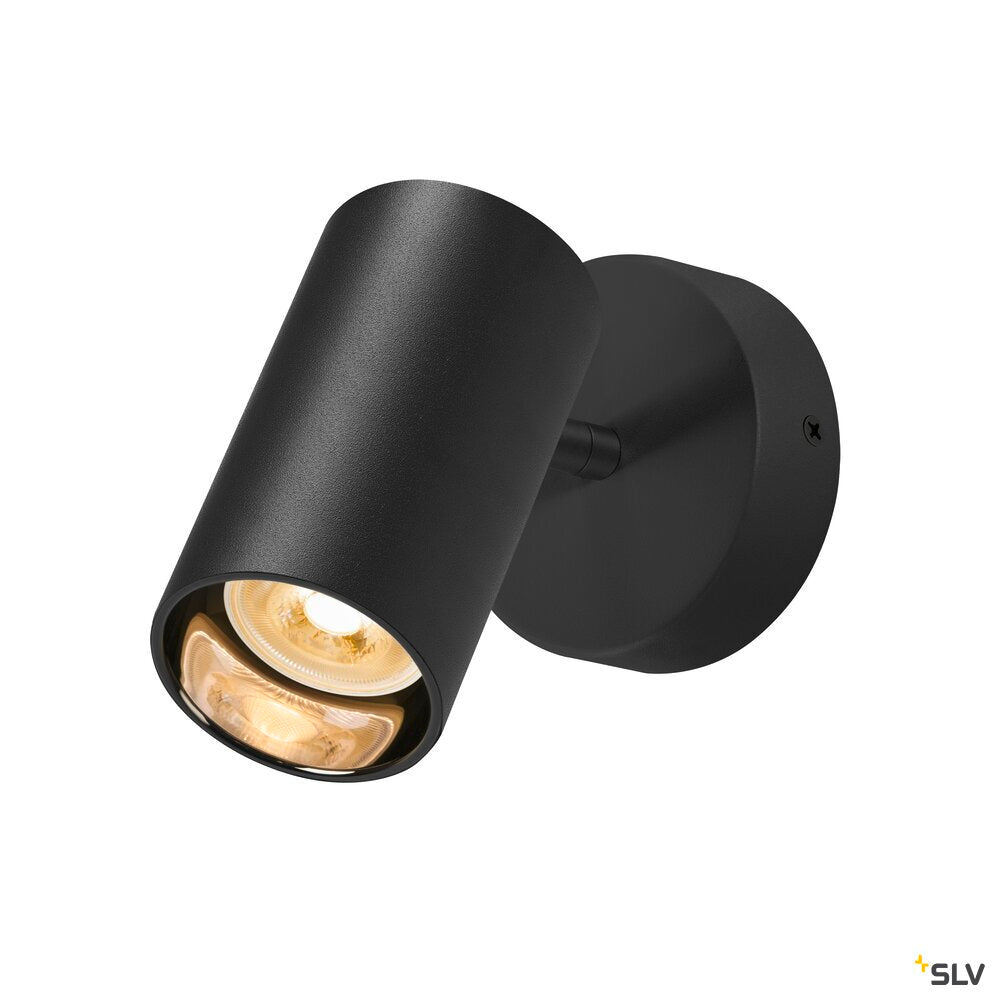 SLV ASTO TUBE, spot, cylindrical, max. 1x10W, black 1006423