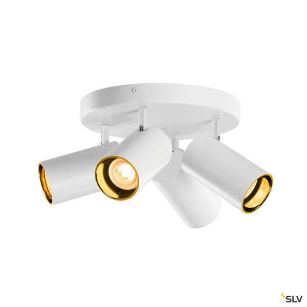 SLV ASTO TUBE, ceiling-mounted light, cylindrical, max. 4x10W, white 1006430