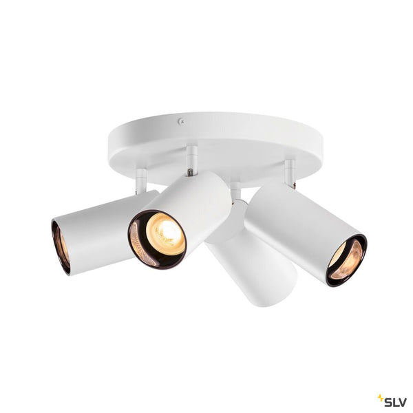 SLV ASTO TUBE, ceiling-mounted light, cylindrical, max. 4x10W, white 1006430