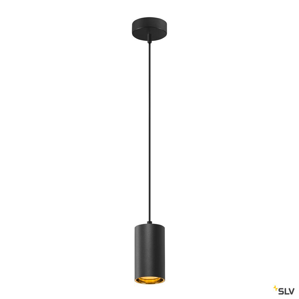 SLV ASTO TUBE, pendant light, GU10, pendant length 250 cm, max. 10W, black 1006431