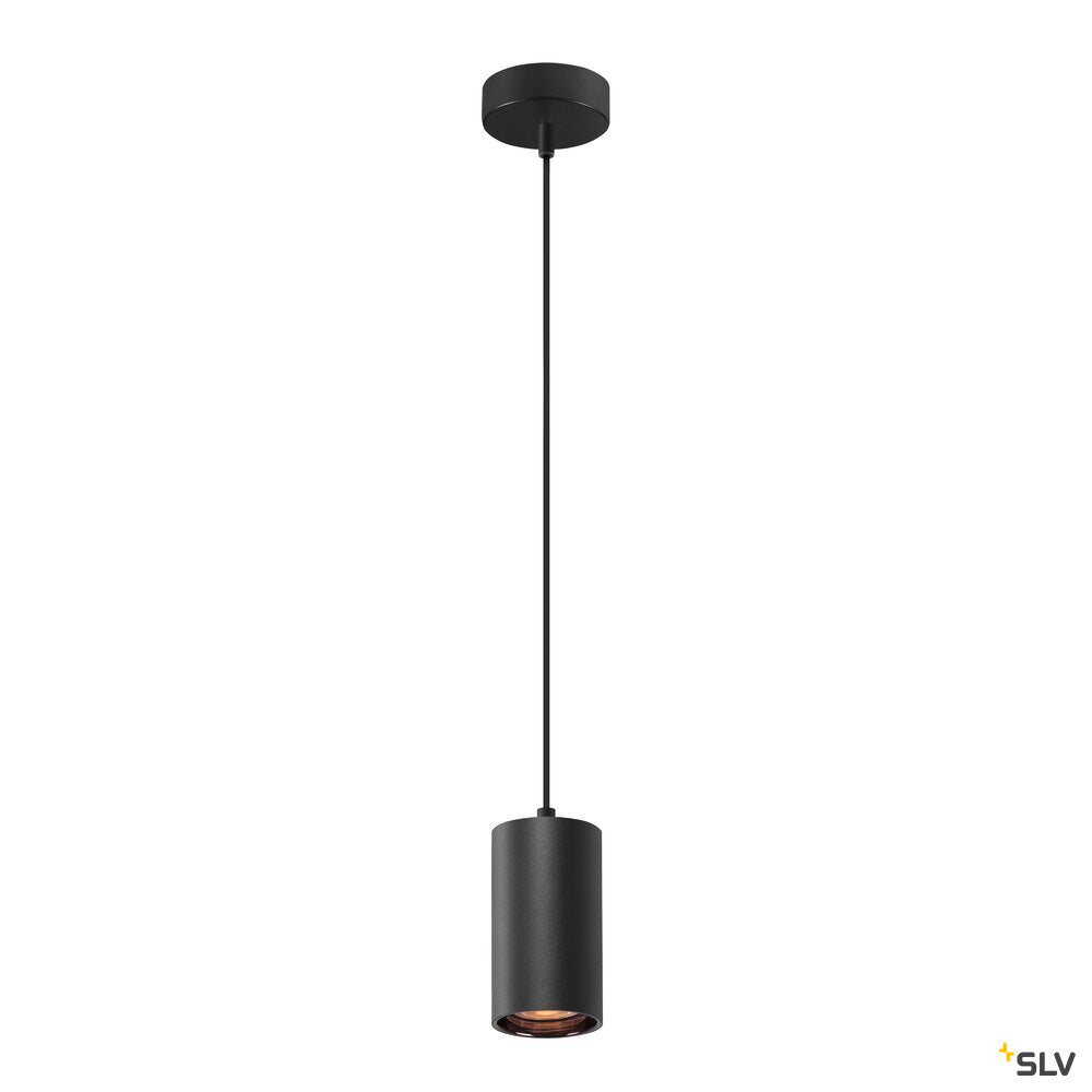 SLV ASTO TUBE, pendant light, GU10, pendant length 250 cm, max. 10W, black 1006431
