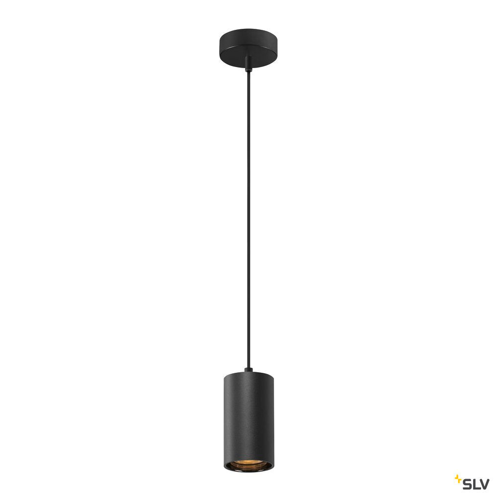 SLV ASTO TUBE, pendant light, GU10, pendant length 250 cm, max. 10W, black 1006431