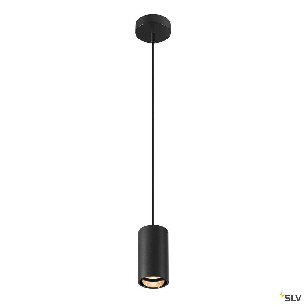 SLV ASTO TUBE, pendant light, GU10, pendant length 250 cm, max. 10W, black 1006431
