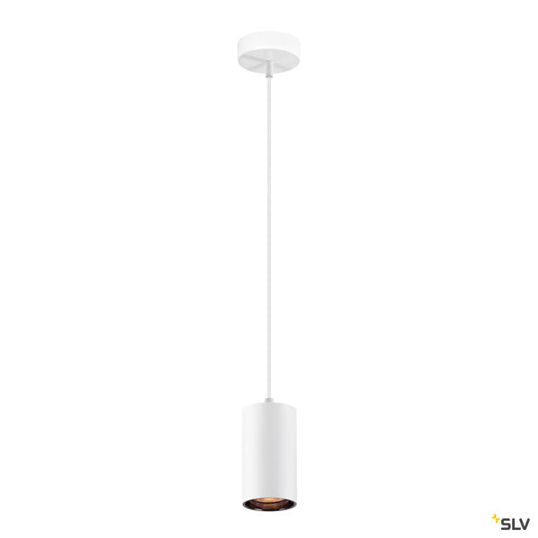 SLV ASTO TUBE, pendant light, GU10, pendant length 250 cm, max. 10W, white 1006432