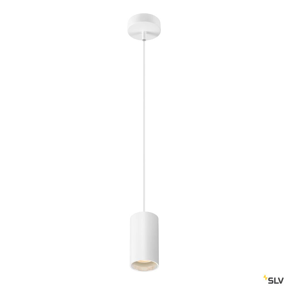 SLV ASTO TUBE, pendant light, GU10, pendant length 250 cm, max. 10W, white 1006432
