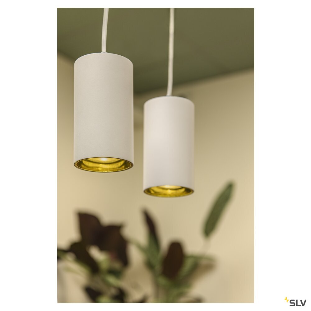 SLV ASTO TUBE, pendant light, GU10, pendant length 250 cm, max. 2x10W, white 1006434