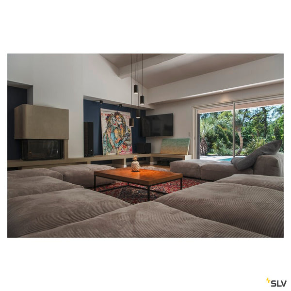SLV ASTO TUBE, pendant light, GU10, pendant length 250 cm, max. 4x10W, black 1006437