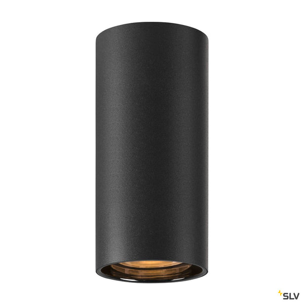 SLV ASTO TUBE, ceiling-mounted light, cylindrical, max. 1x10W, black 1006439