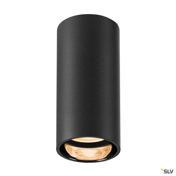SLV ASTO TUBE, ceiling-mounted light, cylindrical, max. 1x10W, black 1006439