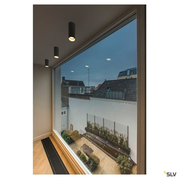SLV ASTO TUBE, ceiling-mounted light, cylindrical, max. 1x10W, black 1006439