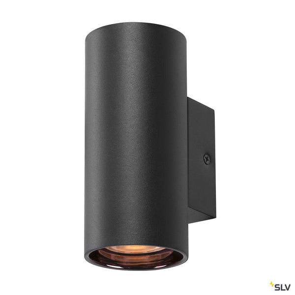 SLV ASTO TUBE, wall-mounted light, cylindrical, max. 1x10W, black 1006441