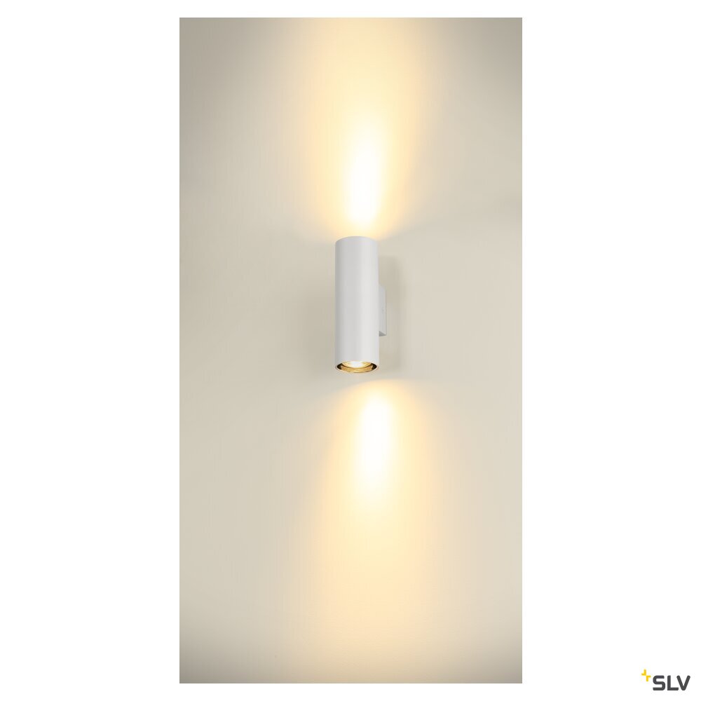 SLV ASTO TUBE, wall-mounted light, cylindrical, max. 2x10W, white 1006444