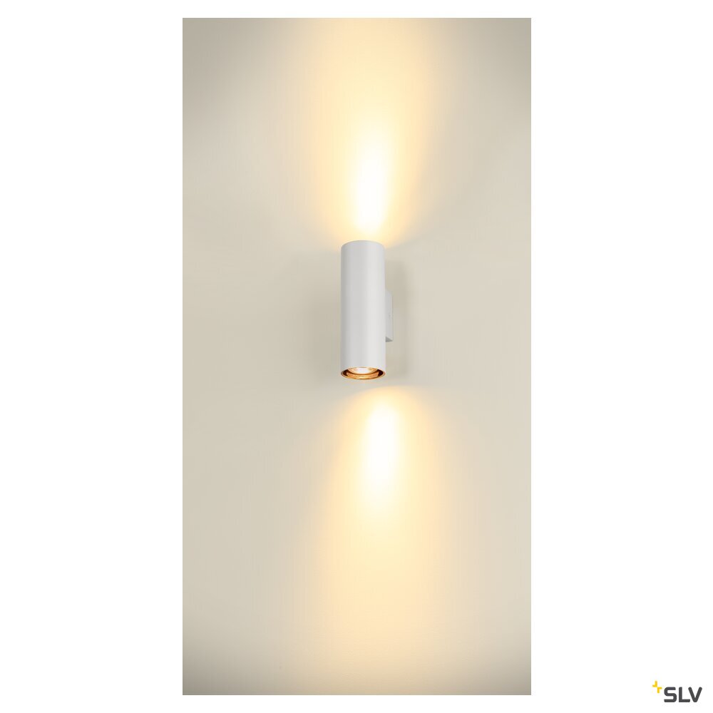 SLV ASTO TUBE, wall-mounted light, cylindrical, max. 2x10W, white 1006444