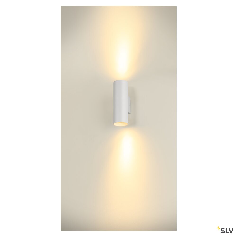 SLV ASTO TUBE, wall-mounted light, cylindrical, max. 2x10W, white 1006444