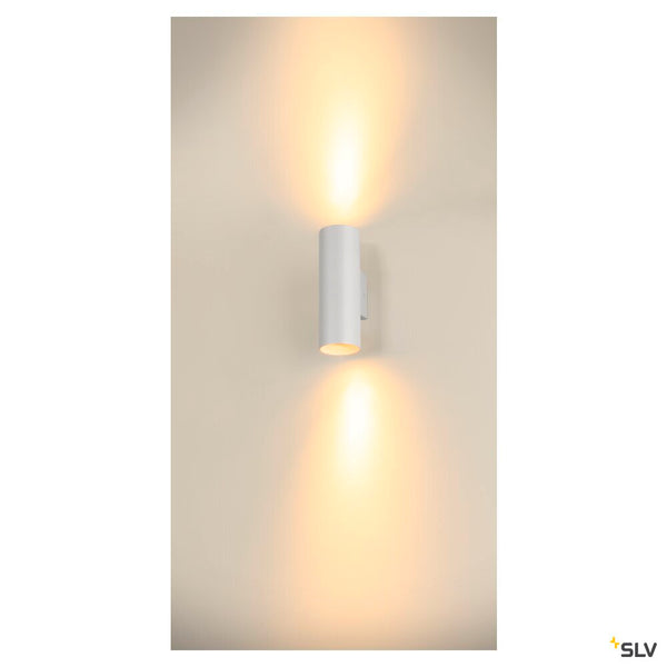 SLV ASTO TUBE, wall-mounted light, cylindrical, max. 2x10W, white 1006444