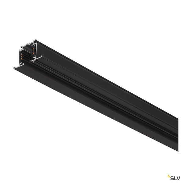 SLV S-TRACK 3-phase mounting track, high-voltage track, 2m, black, DALI 1006513