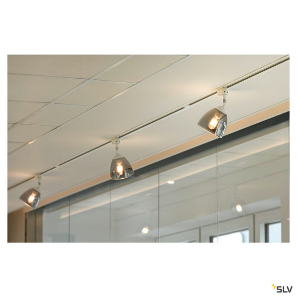 SLV S-TRACK 3-phase mounting track, high-voltage track, 2m, white, DALI 1006514
