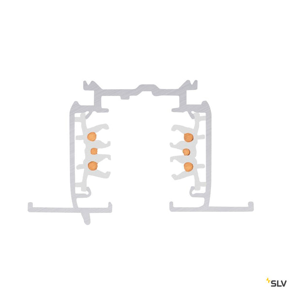 SLV S-TRACK 3-phase mounting track, high-voltage track, 2m, white, DALI 1006514