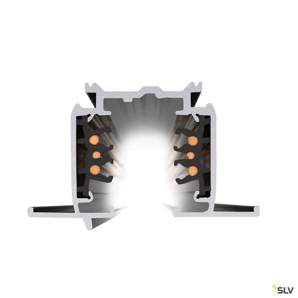 SLV S-TRACK 3-phase mounting track, high-voltage track, 3m, black, DALI 1006515