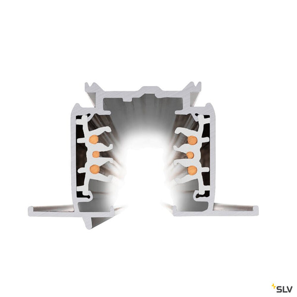 SLV S-TRACK 3-phase mounting track, high-voltage track, 4m, white, DALI 1006518