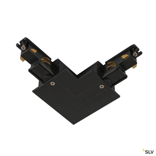 SLV S-TRACK Integrated L-connector with internal earth electrode, black 1006523